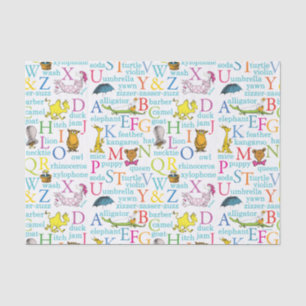 Seuss's ABC Pattern with Words Tissuepapier