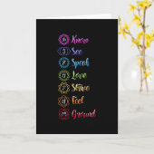 Seven Chakra Om Yoga Kaart (Gele Bloem)