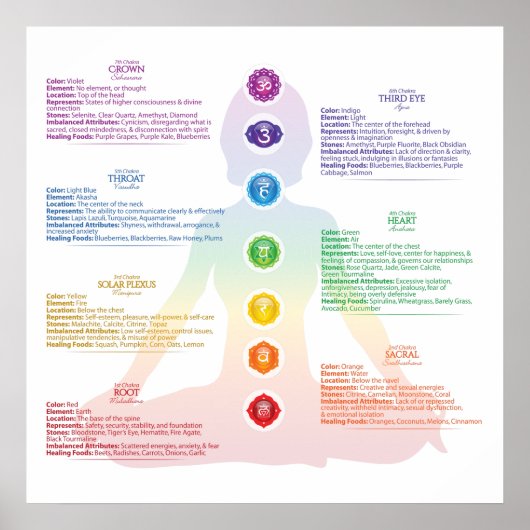 Seven Chakra Poster (Voorkant)