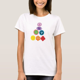 Seven Chakras Amerikaanse T-shirt voor dames
