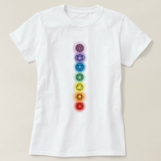Seven Chakras Dames Basic T-shirt (Design voorkant)