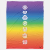Seven Chakras Fleece Deken (Voorkant)