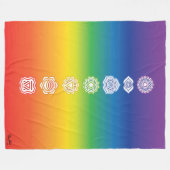 Seven Chakras Fleece Deken (Voorkant (Horizontaal))