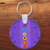 Seven Chakras Gift - Paars Sleutelhanger (Voorkant)