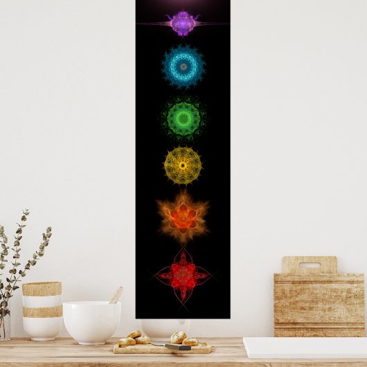 Seven Chakras Poster (Keuken)