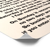 SEVEN DAYS OF MARRIAGE POEM POSTER (Coin)