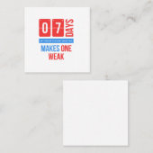 Seven days without figure skating makes one weak vierkante visitekaartje (Voorkant / Achterkant)