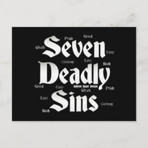 Seven Deadly Sins Logo Briefkaart