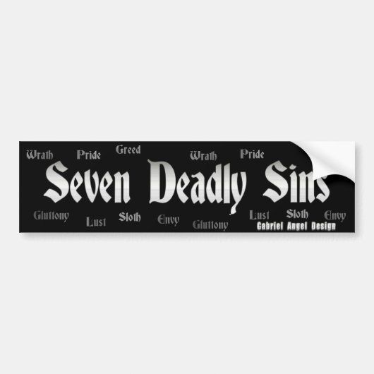 Seven Deadly Sins Logo Bumpersticker (Voorkant)