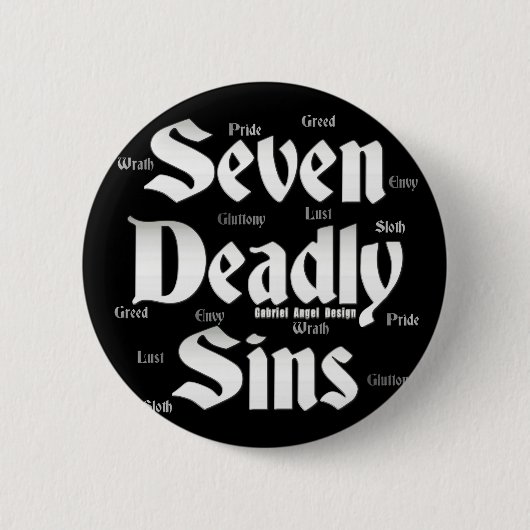 Seven Deadly Sins Logo Ronde Button 5,7 Cm (Voorkant)