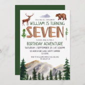 Seven Explorer Boy Birthday Kaart (Voorkant / Achterkant)