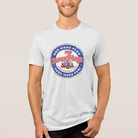 Seven Flags Amusement Park Tri-Blend Shirt (Voorkant)
