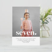 Seven Heart Photo Invitation d'anniversaire (Debout devant)