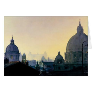 "Seven Hills" Cityscape Waterverf