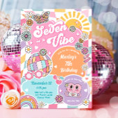 Seven is a Vibe Retro Preppy Varsity Verjaardag Kaart