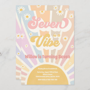 Seven is een Vibe Boho Sunshine 7e verjaardag Kaart