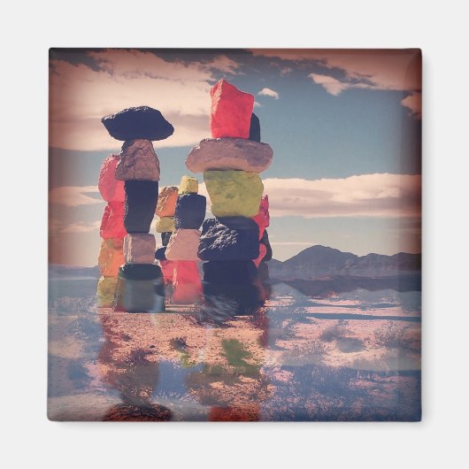 Seven Magic Mountains Magnet Magneet (Voorkant)