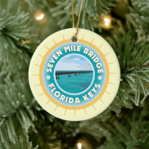 Seven Mile Bridge Florida Keys Keramisch Ornament
