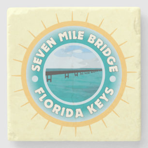Seven Mile Bridge Florida Keys Stenen Onderzetter