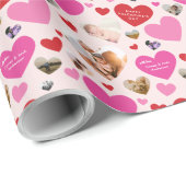 Seven Photo Valentijnsdag Heart Cadeaupapier (Rol Hoek)