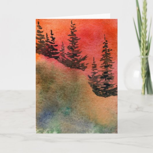 "Seven Pines" Wenskaart voor landwegen Kaart (Voorkant)