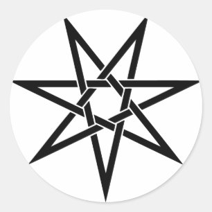 Seven Pointed Star Ronde Sticker