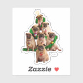 Seven Pugs-a-Posing Sticker (Vel)