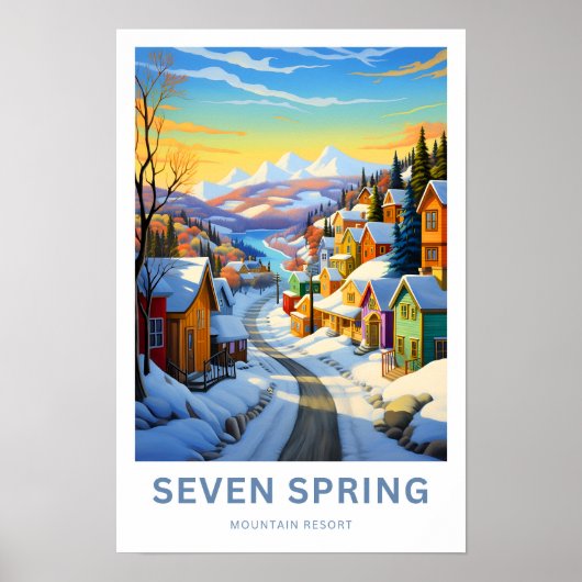 Seven Spring Mountain Resort Travel Print (Voorkant)