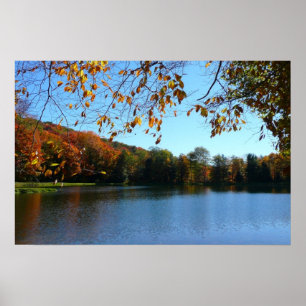 Seven Springs Herfst Bomen en Vijver Poster