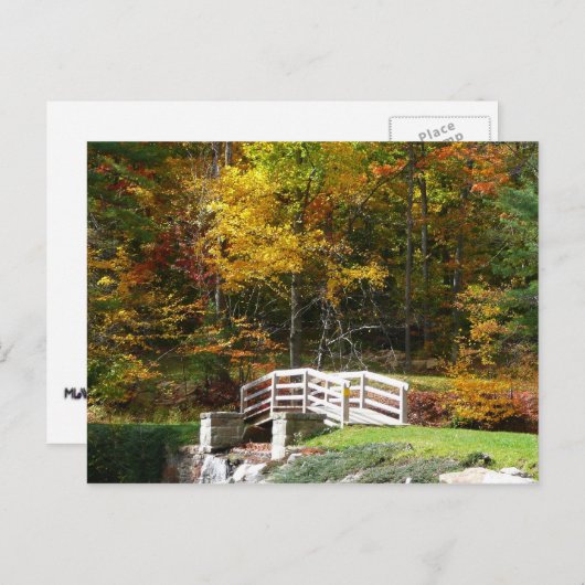 Seven Springs Herfst Bridge I Autumn Landscape Briefkaart (Voorkant / Achterkant)