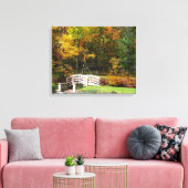 Seven Springs Herfst Bridge I Autumn Landscape Canvas Afdruk (Insitu (Woonkamer))