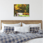 Seven Springs Herfst Bridge I Autumn Landscape Canvas Afdruk (Insitu (Slaapkamer))