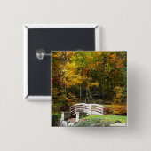 Seven Springs Herfst Bridge I Autumn Landscape Vierkante Button 5,1 Cm (Voorkant /achterkant)
