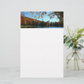 Seven Springs-Herfst Trees en Pond Briefpapier (Staand voorkant)