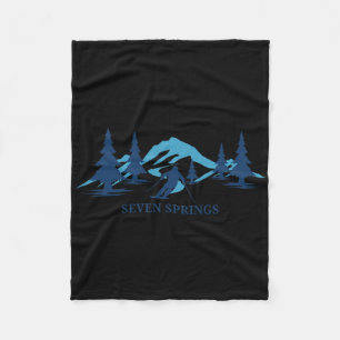 Seven Springs Pennsylvania Skigebied Skiën Skilope Fleece Deken