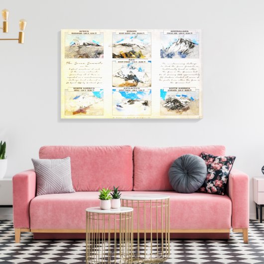 Seven Summits Canvas Afdruk (Insitu (Woonkamer))