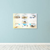 Seven Summits Canvas Afdruk (Insitu (Houten vloer))