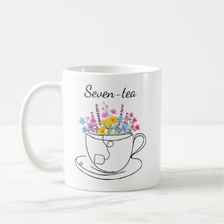 Seven-Tea 70th Birthday Whimsical Fun Floral   Koffiemok
