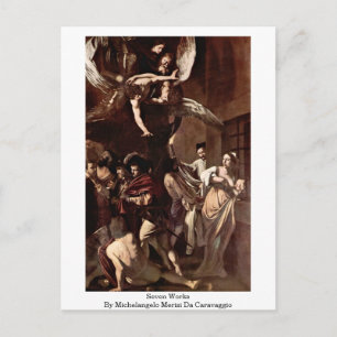Seven Works van Michelangelo Merisi da Caravaggio Briefkaart