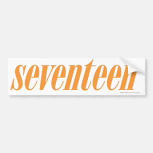 Seventeen Logo-Oranje Bumpersticker