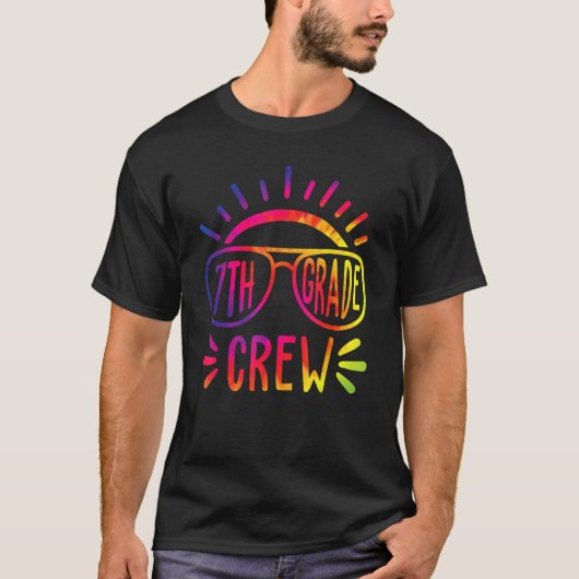 Seventh Grade Crew Tie Dye 7th Grade Back To Schoo T-shirt (Voorkant)