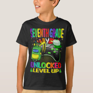 Seventh Grade Unlocked Level Up Videogame T-shirt