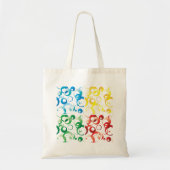 Seventies kleur en vormen Canvas tas (Voorkant)