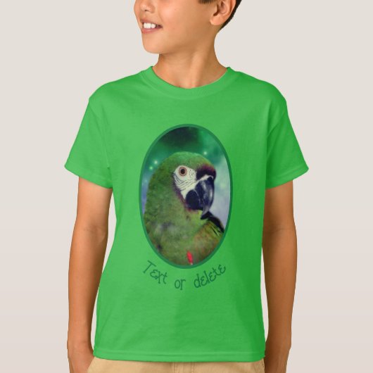Severe Macaw Parrot Close Up Personalized T-shirt (Voorkant)