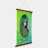 Severe Macaw Parrot Sluiten Gepersonaliseerd Hangend Wandkleed (Gebogen)