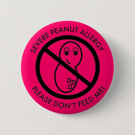 Severe Peanut Allergy Button (Voorkant)
