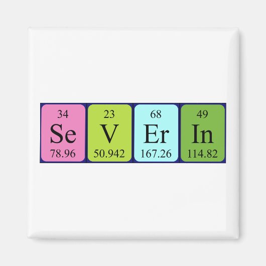 Severin Periodieke Naam Magnet Magneet (Voorkant)