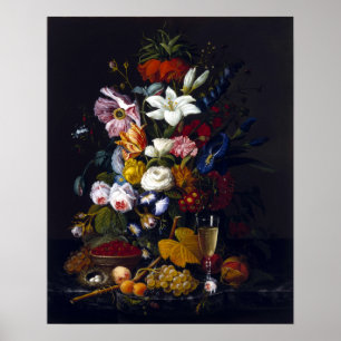 Severin Roesen Victoriaans Bouquet Poster