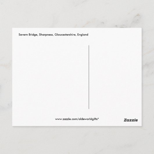 Severn Bridge, Sharpness, Gloucestershire, Engelan Briefkaart (Achterkant)