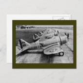 Seversky P-35  WWWII-strijkvliegtuigen Briefkaart (Voorkant / Achterkant)